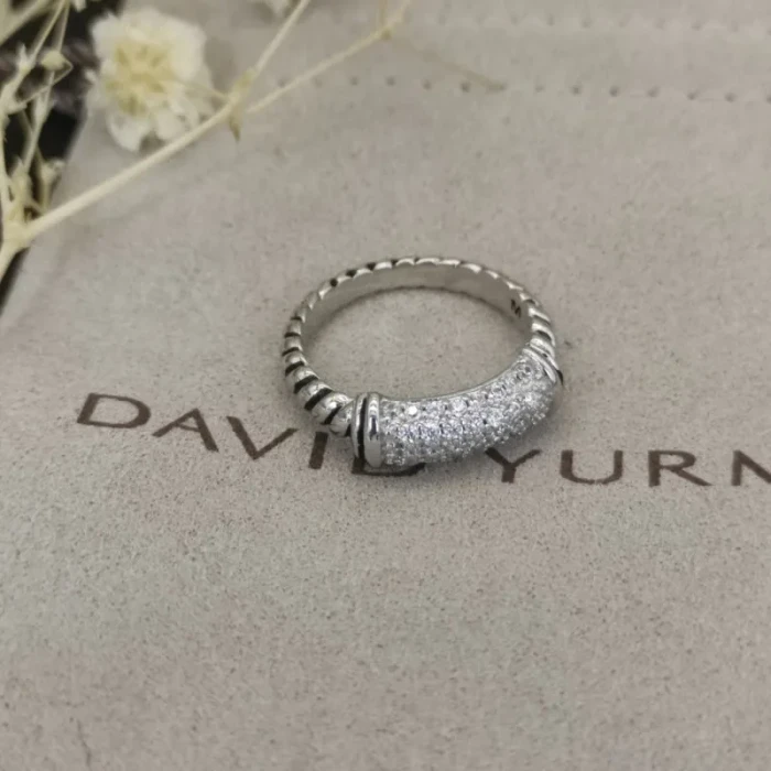 David Yurman Cable Pave Diamond Ring