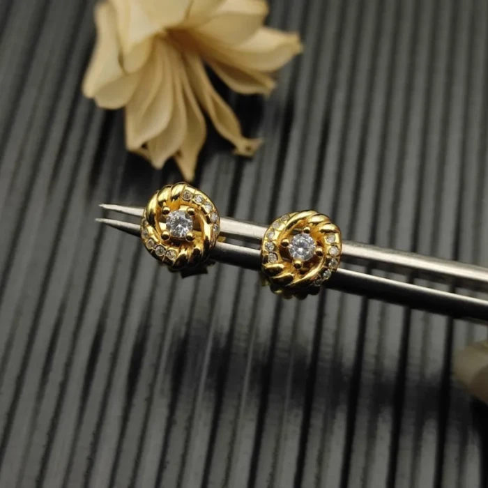 David Yurman Gold 8mm Petite Infinity Stud Earrings