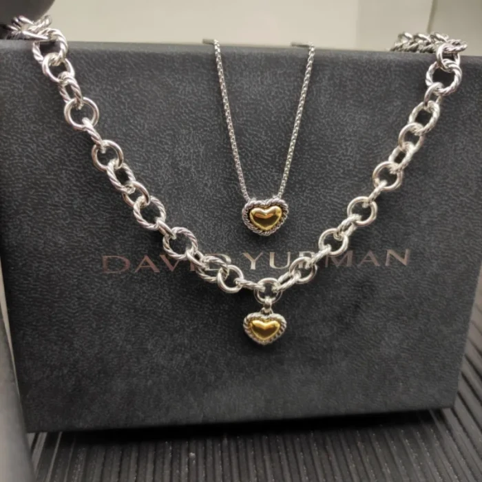 David Yurman 4.5mm Cable Heart Necklace