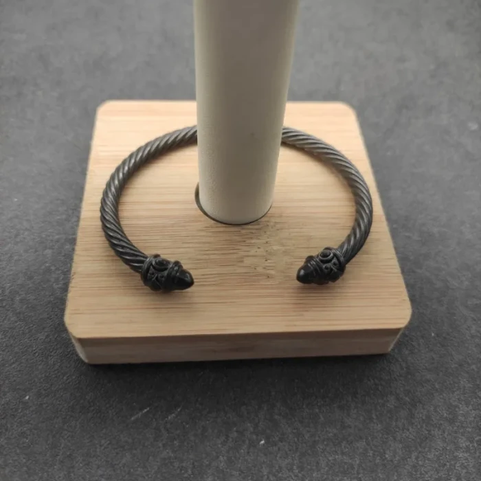 David Yurman 5mm Black Colorful Enamel Cuff Bracelet, Fits Wrist Size 16cm - 20cm