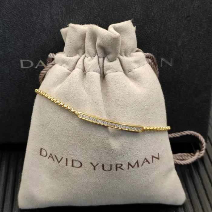 David Yurman 1.7mm Pavé Bar White Diamond Bracelet