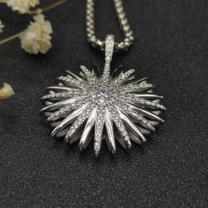 David Yurman Sunflower Pavé “Starburst” Necklace