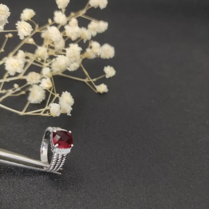 David Yurman Small Pavé Red Diamond Ring