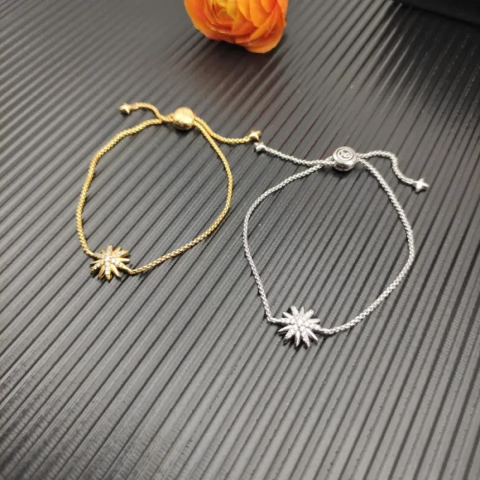 David Yurman Gold-Tone 13mm Pave Star Bracelet