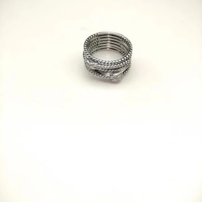 David Yurman Cable Double X Diamond Ring