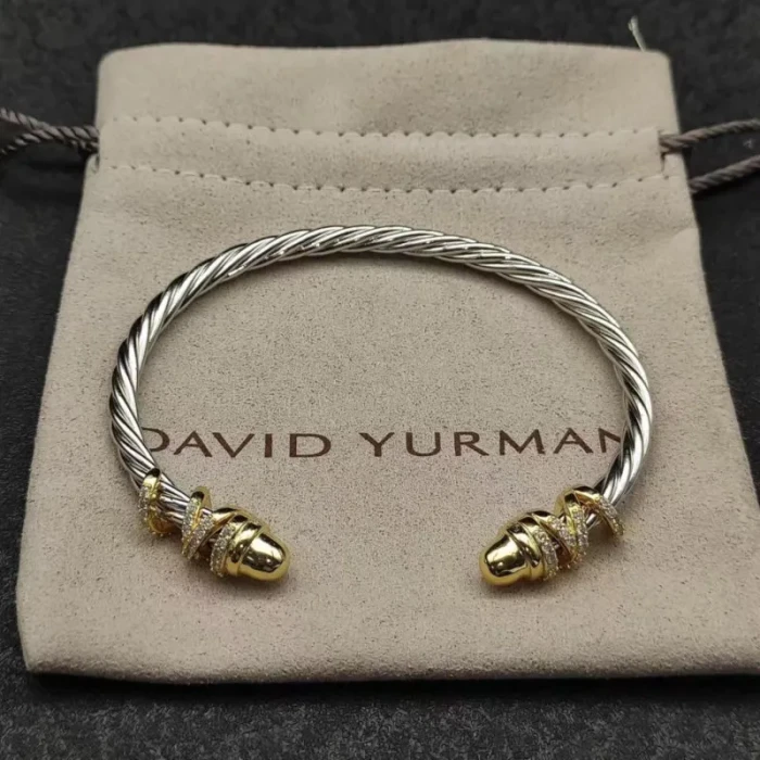 David Yurman 4mm Cable Classic Round-End Cuff Bracelet