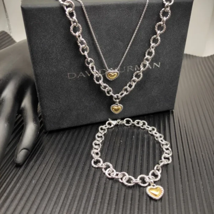 David Yurman 4.5mm Cable Heart Necklace