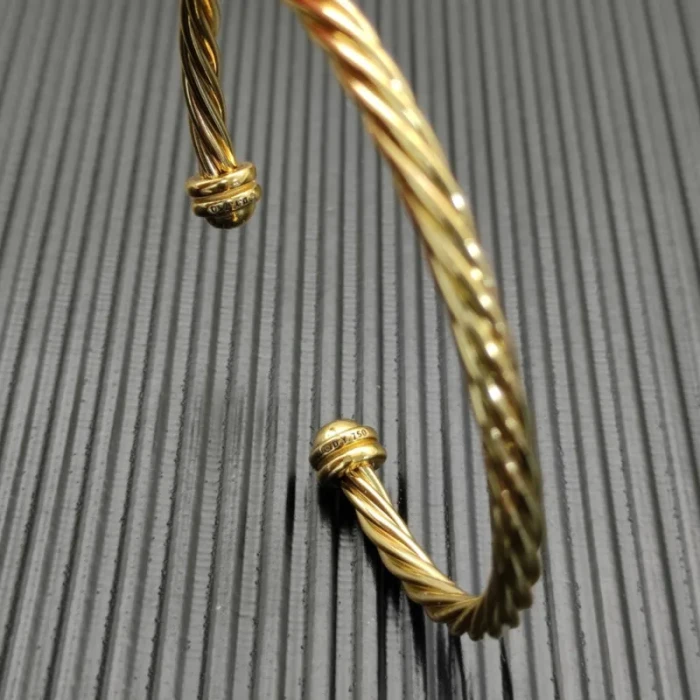 David Yurman Gold 4mm Helena Bracelet, Fits Wrist Sizes 16–20cm