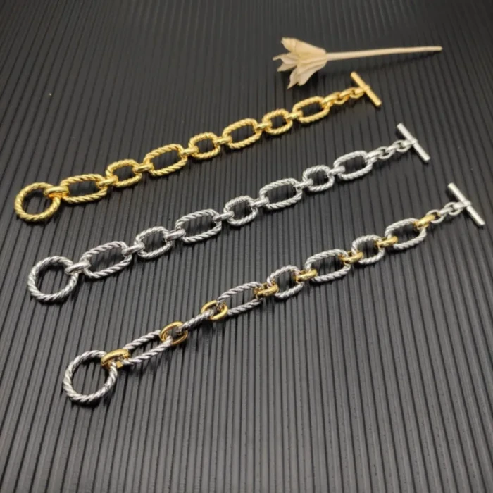 David Yurman Gold Twisted Cable Bracelet, 19cm