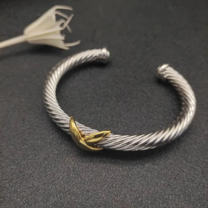 David Yurman 7mm Cable Cuff Bracelet with X-Station Accent