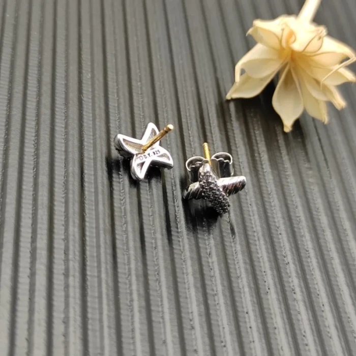 David Yurman Silver X Pavé Diamond Stud Earrings