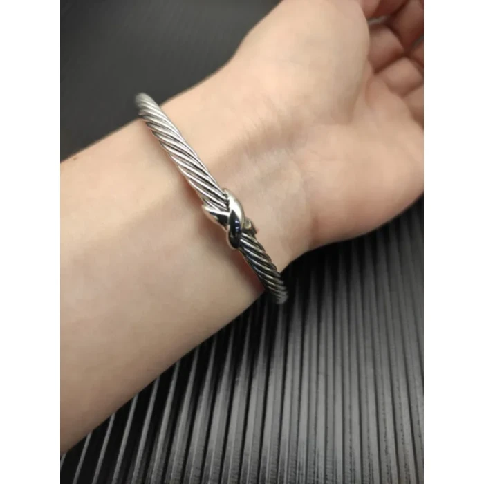 David Yurman 5mm Silver Single X Bracelet