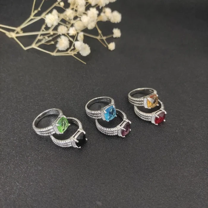 David Yurman Small Pavé Red Diamond Ring