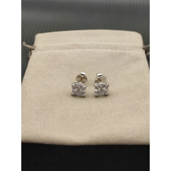 David Yurman 8mm Four-Prong White Diamond Stud Earrings