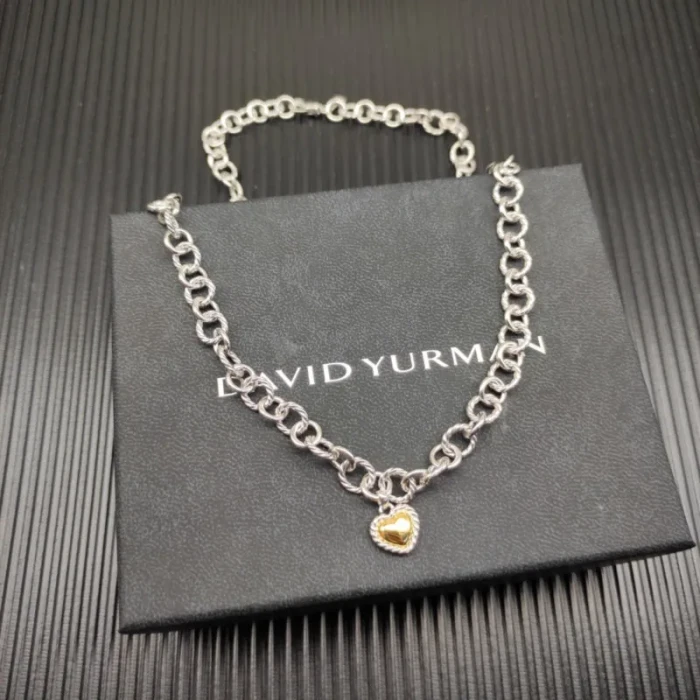 David Yurman 4.5mm Cable Heart Necklace