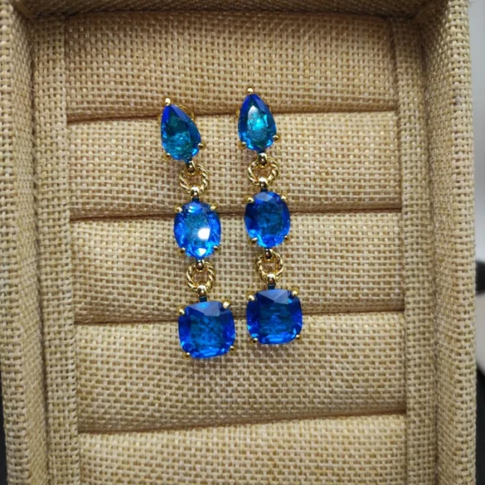 David Yurman Marbella Blue Diamond Earrings