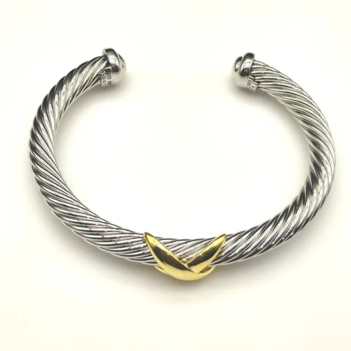 David Yurman 7mm Cable Cuff Bracelet with X-Station Accent