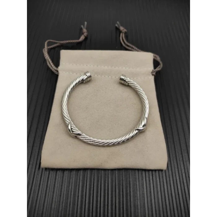 David Yurman 5mm Silver Double X Bracelet