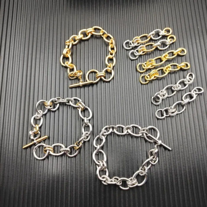 David Yurman 8mm Sterling Silver Mercer Multi-Ring Bracelet