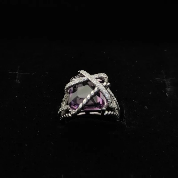 David Yurman Purple Amethyst Bezel Gemstone Ring