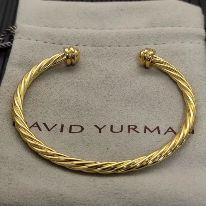 David Yurman Gold 4mm Helena Bracelet, Fits Wrist Sizes 16–20cm