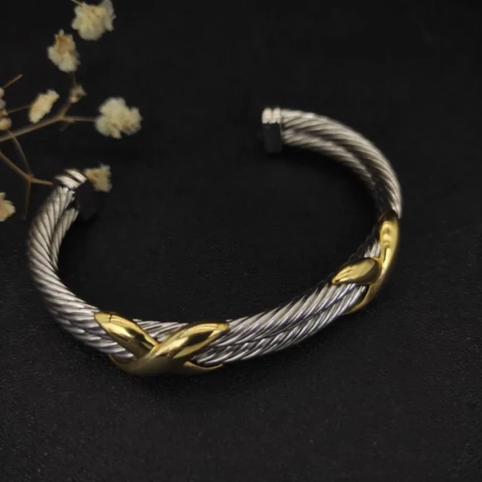 David Yurman 10mm Double X Cable Bracelet