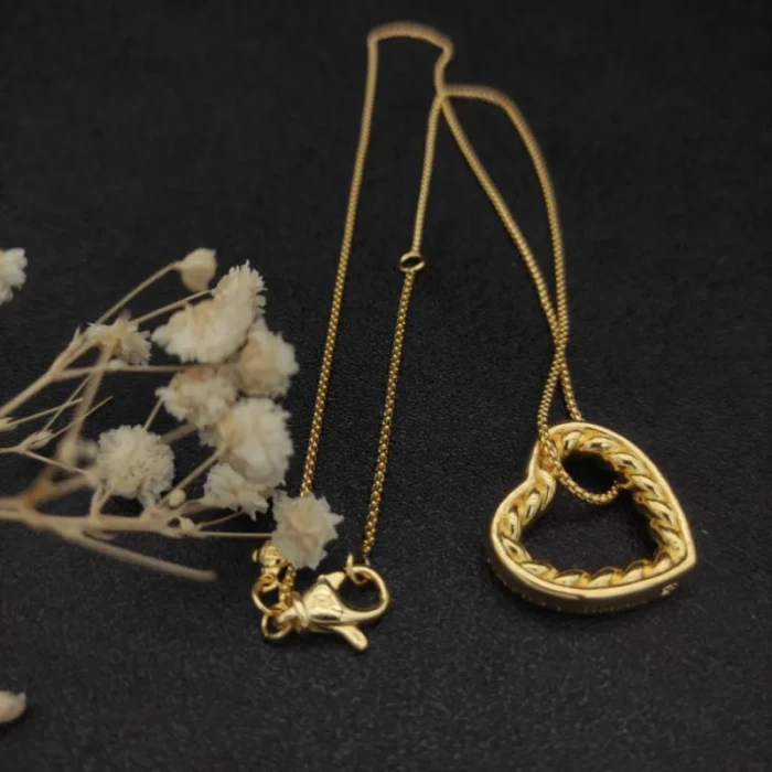 David Yurman Gold-Tone Heart Pendant Necklace