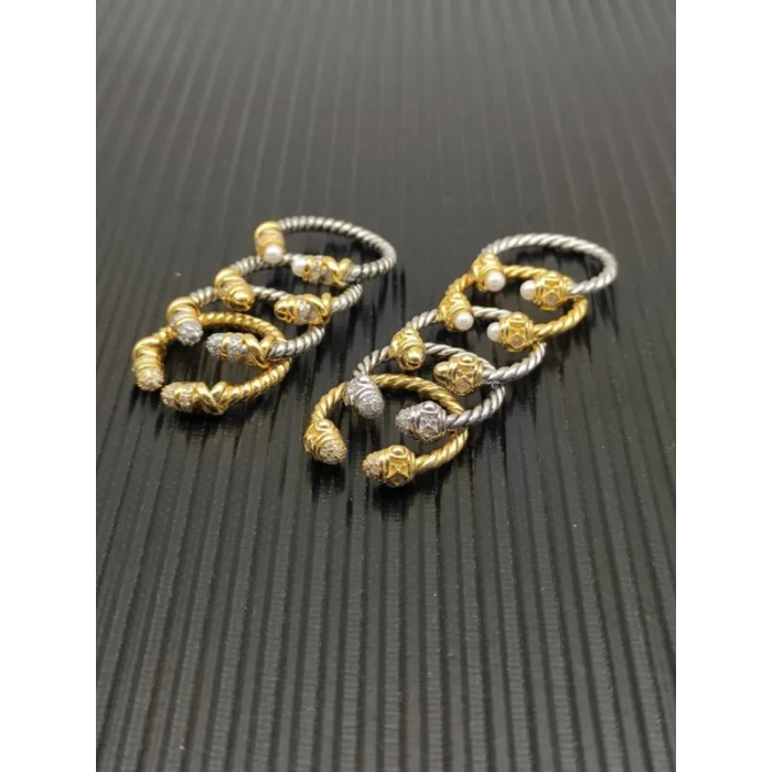 David Yurman Gold and Silver Pearl Revival Ring