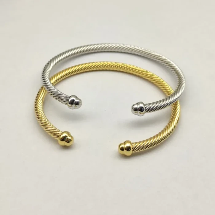 David Yurman 4mm Silver Round End Bracelet