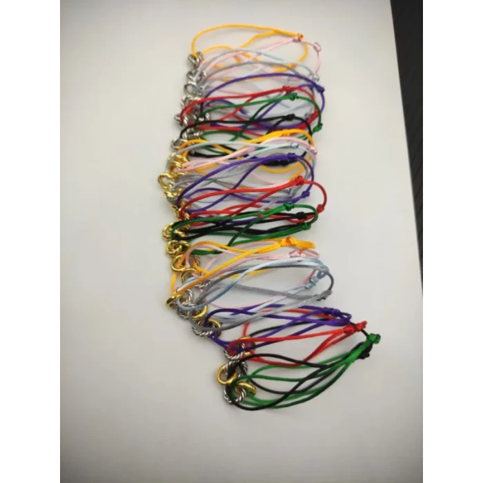 David Yurman Yellow Double Ring Gold Nylon Cord Bracelet