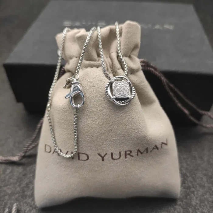 David Yurman Cable Cushion Pavé Diamond Necklace