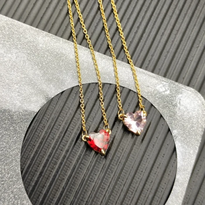 David Yurman 8mm Morganite Heart Diamond Pendant Necklace