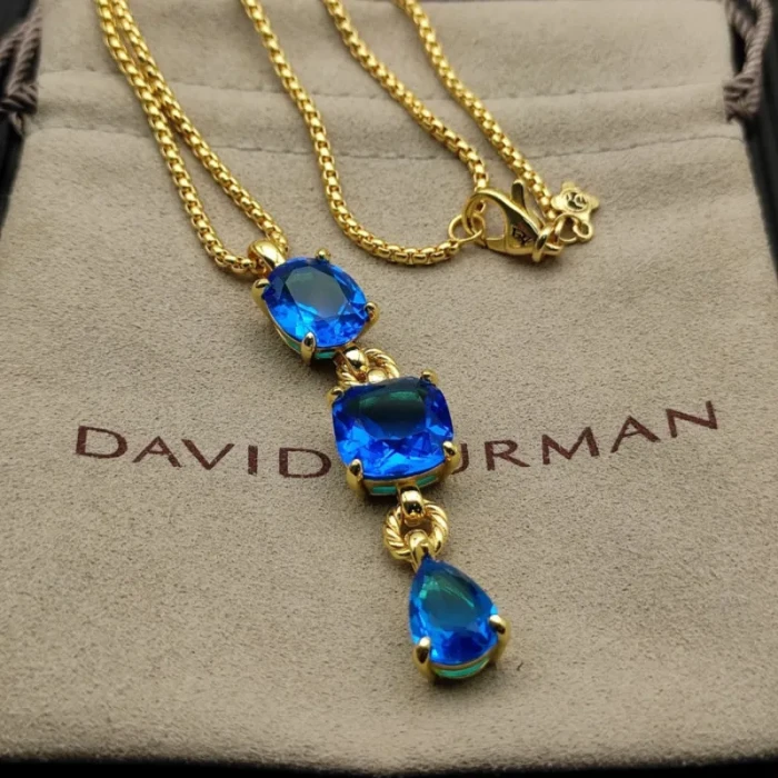 David Yurman Marbella Blue Diamond Necklace