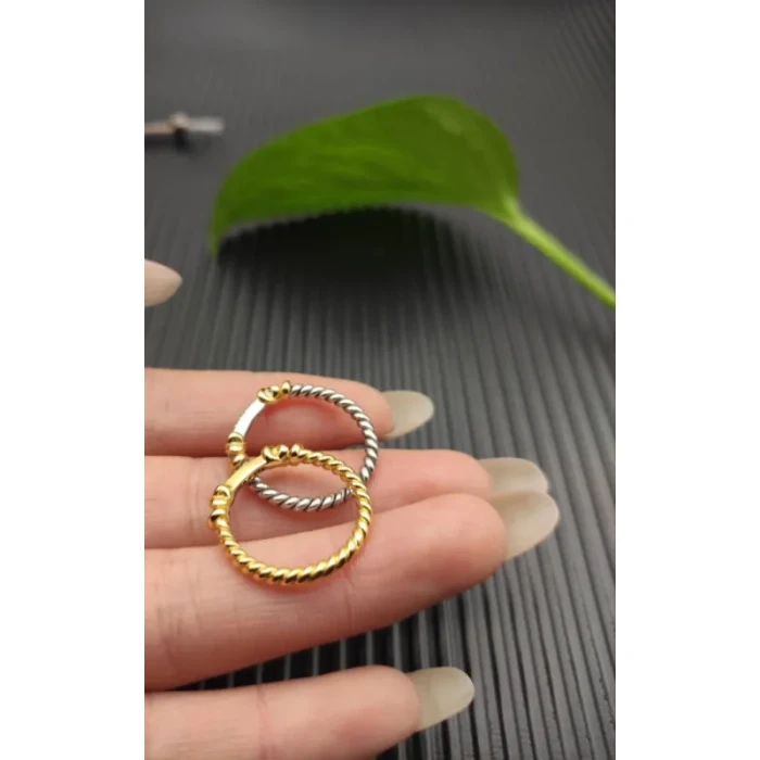 David Yurman Gold-Tone Cable Wrapped Edge Ring