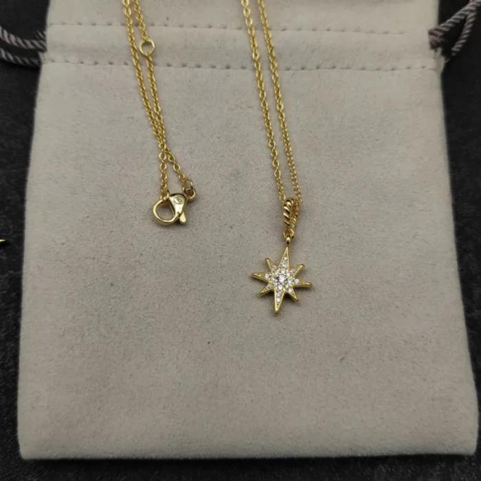 David Yurman Polaris Pave White Diamond Pendant Necklace