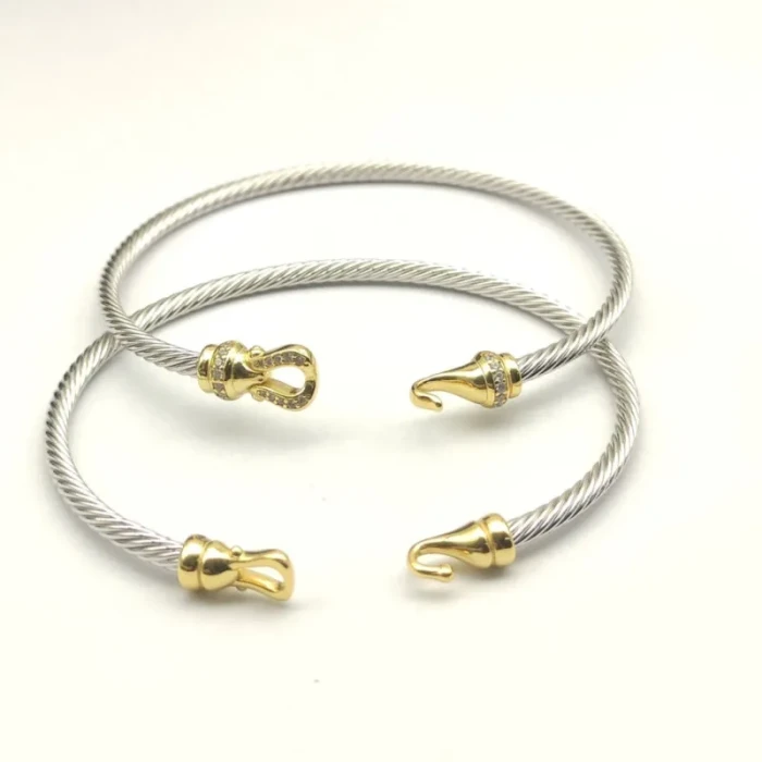David Yurman 3mm Gold Hook Head Bracelet