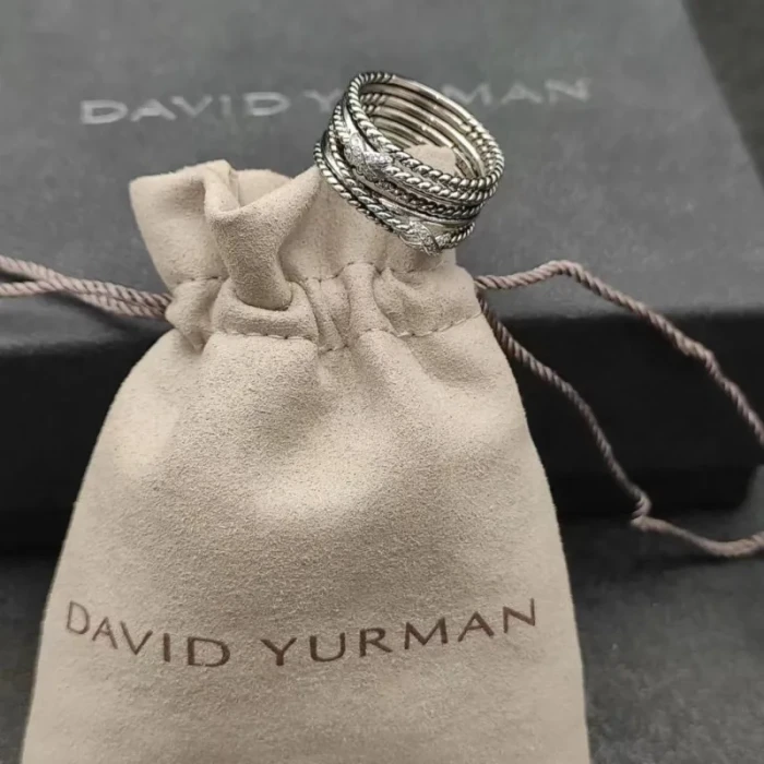 David Yurman Cable Double X Diamond Ring