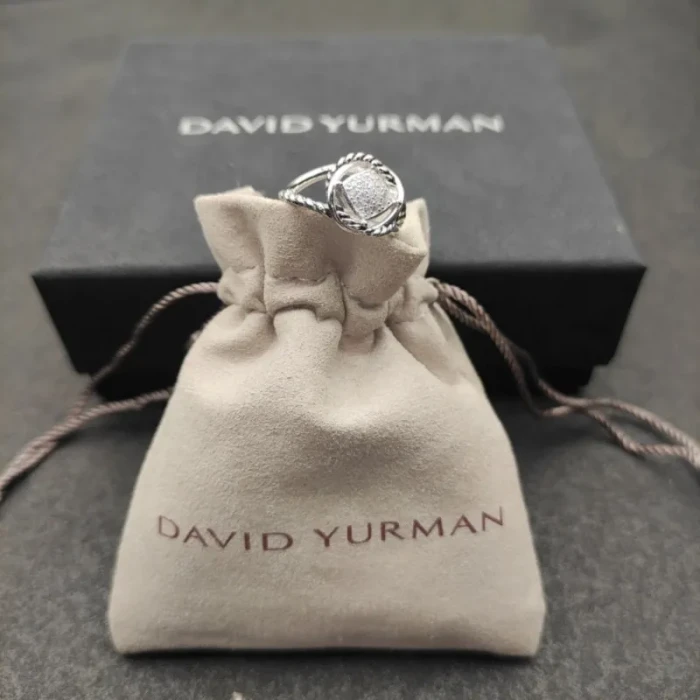 David Yurman Square Pavé Diamond Ring