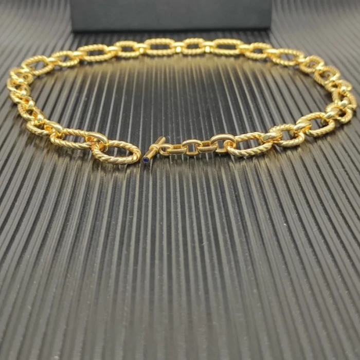 David Yurman Gold Cable Chain Necklace 50cm