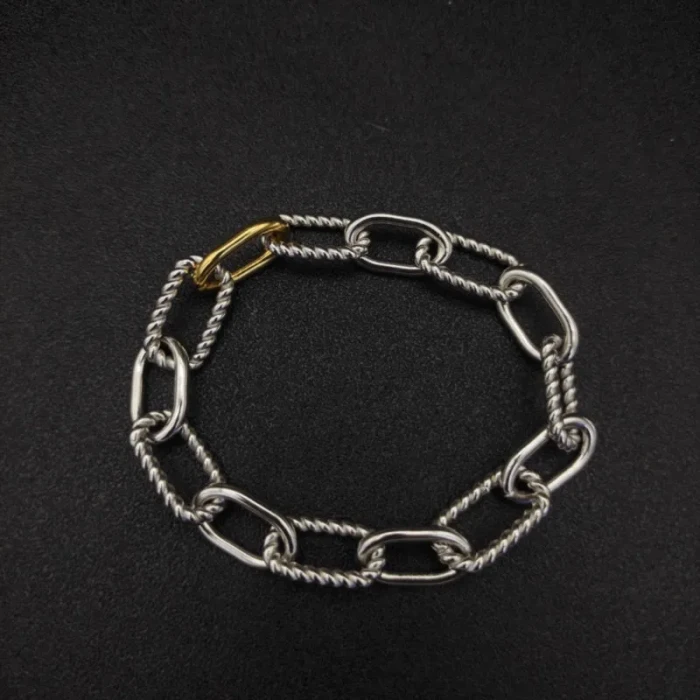 David Yurman Madison Chain Gold and Silver Bracelet