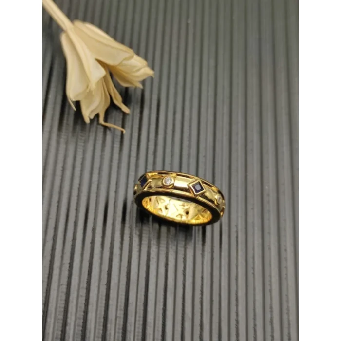 David Yurman Renaissance Gemstone Band Ring with Blue Diamond Accent