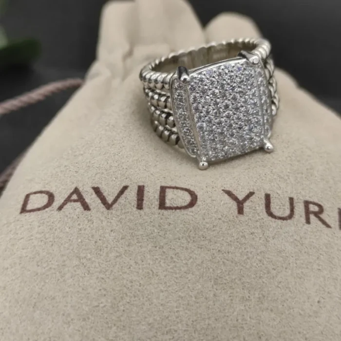 David Yurman Large Pavé Diamond Ring