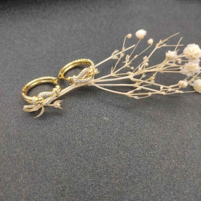 David Yurman Gold-Tone Cable Hoop Earrings
