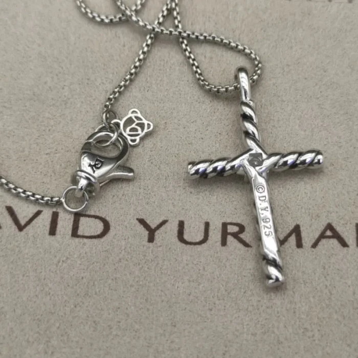 David Yurman Diamond-Accented X Cross Pendant Necklace
