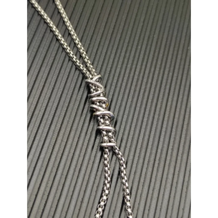 David Yurman Helena Y Necklace with Chain Silver and Gold