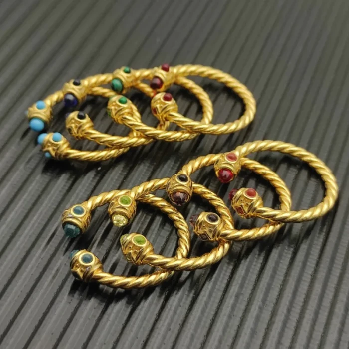 David Yurman 2.3mm Gold Renaissance Green Diamond Pavé Ring