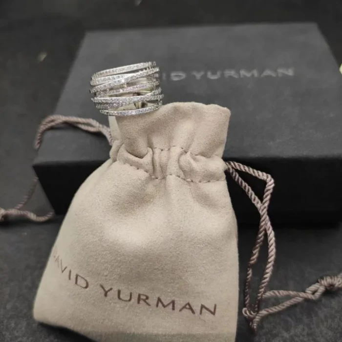 David Yurman Pavé Diamond Interwoven Band Ring