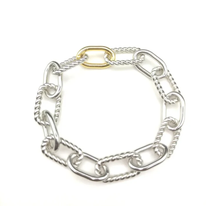 David Yurman Madison Chain Gold and Silver Bracelet