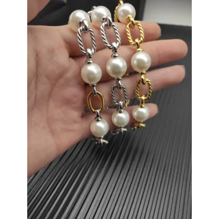 David Yurman Silver-Tone Madison Pearl Bracelet