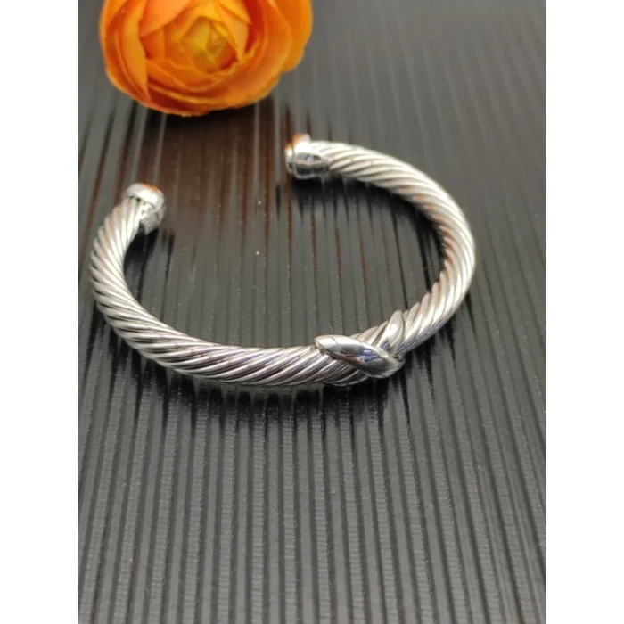 David Yurman 7mm Silver Single X Bracelet